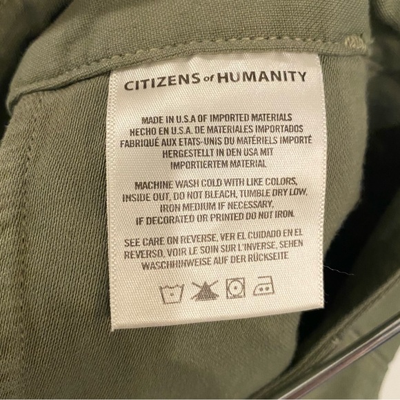 Citizens Of Humanity Meghan Surplus Combat Green Cargo Shorts - Picture 12 of 15